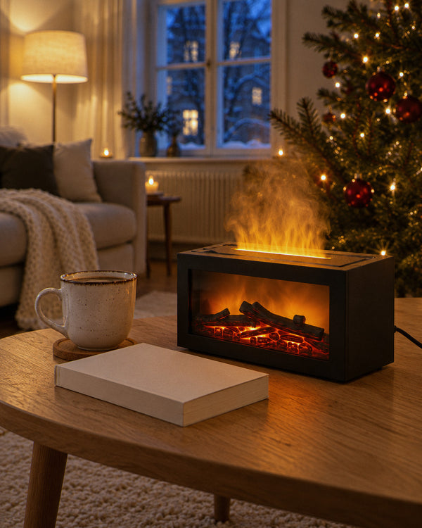 Kamin-Diffusor mit Flammeneffekt: Größe im Vergleich