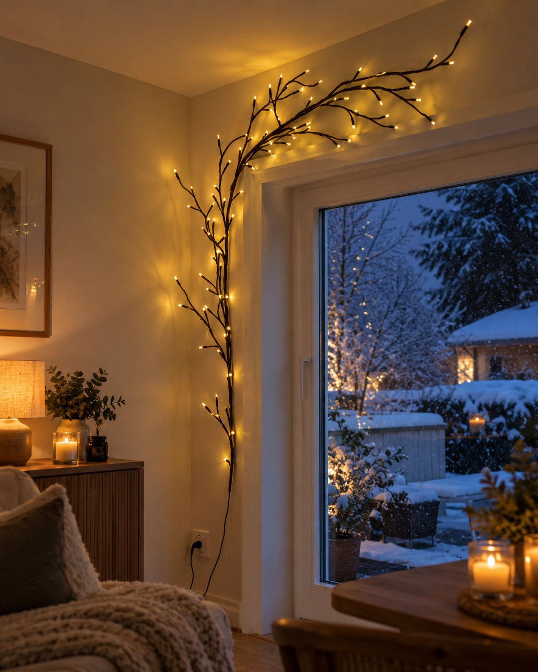 Lichter-Tannenbaum zum Biegen am Fenster – so sieht sie wirklich aus