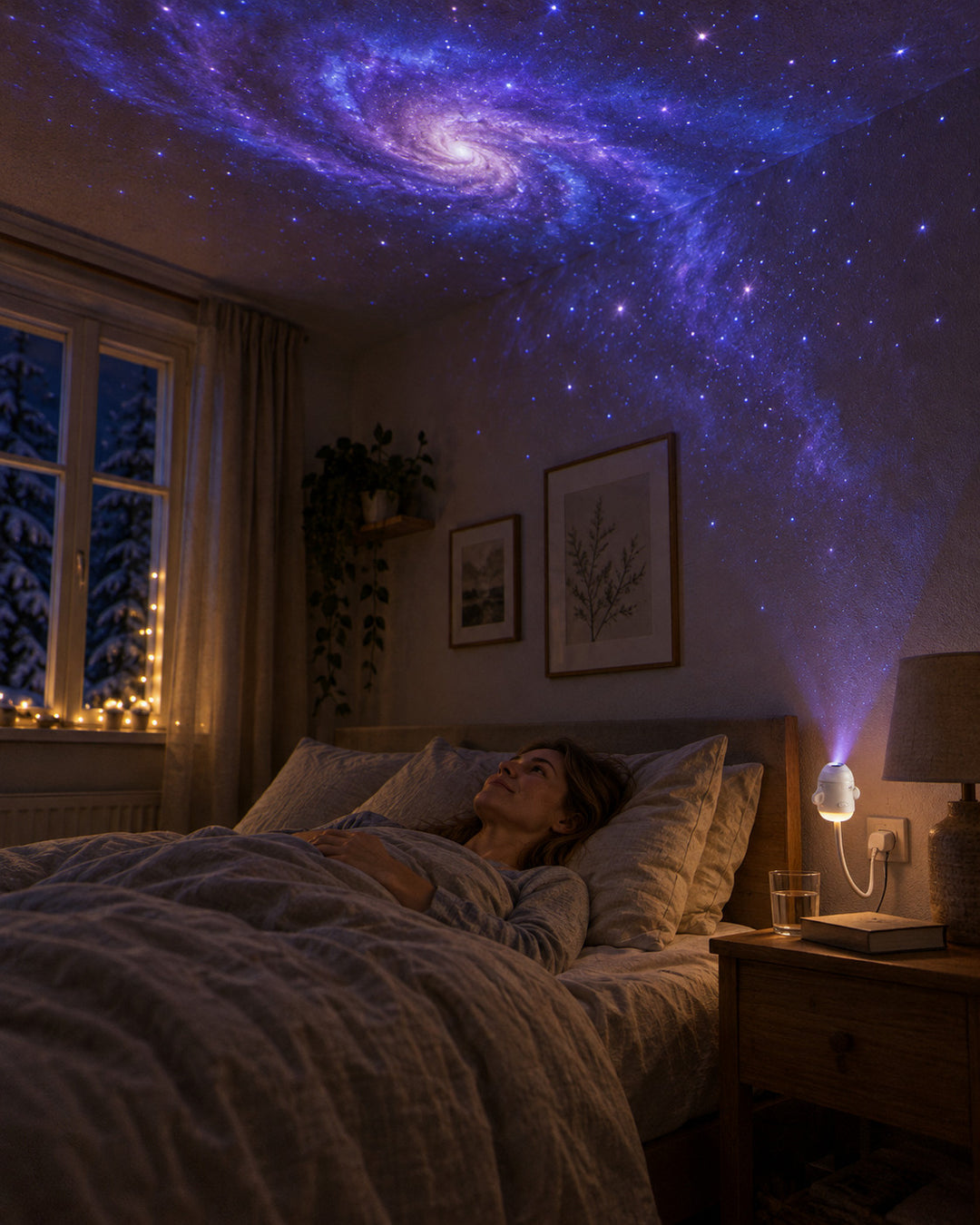 Sternenhimmel-Projektor: Sternenhimmel an der Schlafzimmerdecke