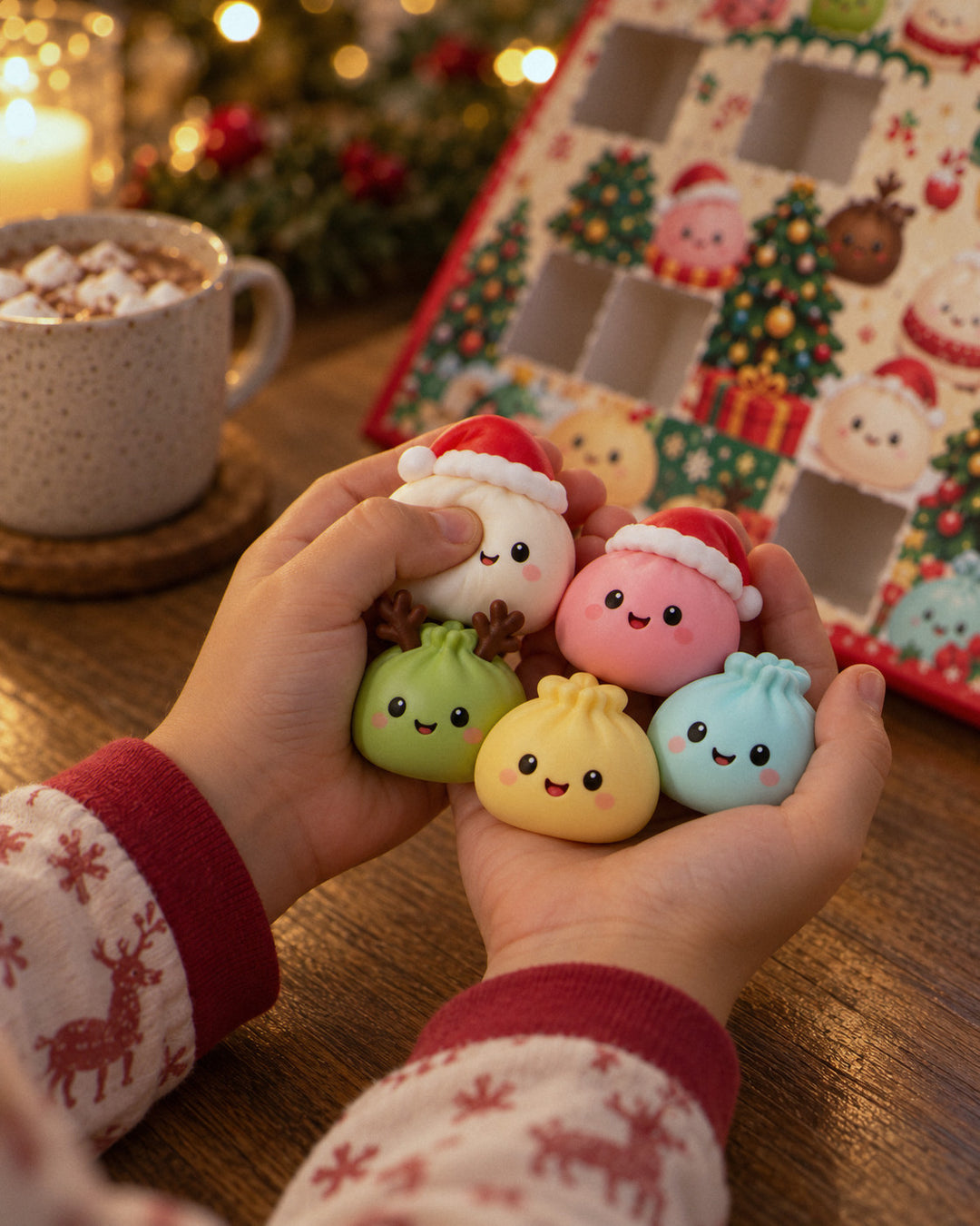 Squishy-Adventskalender: Knautschfiguren in den Händen