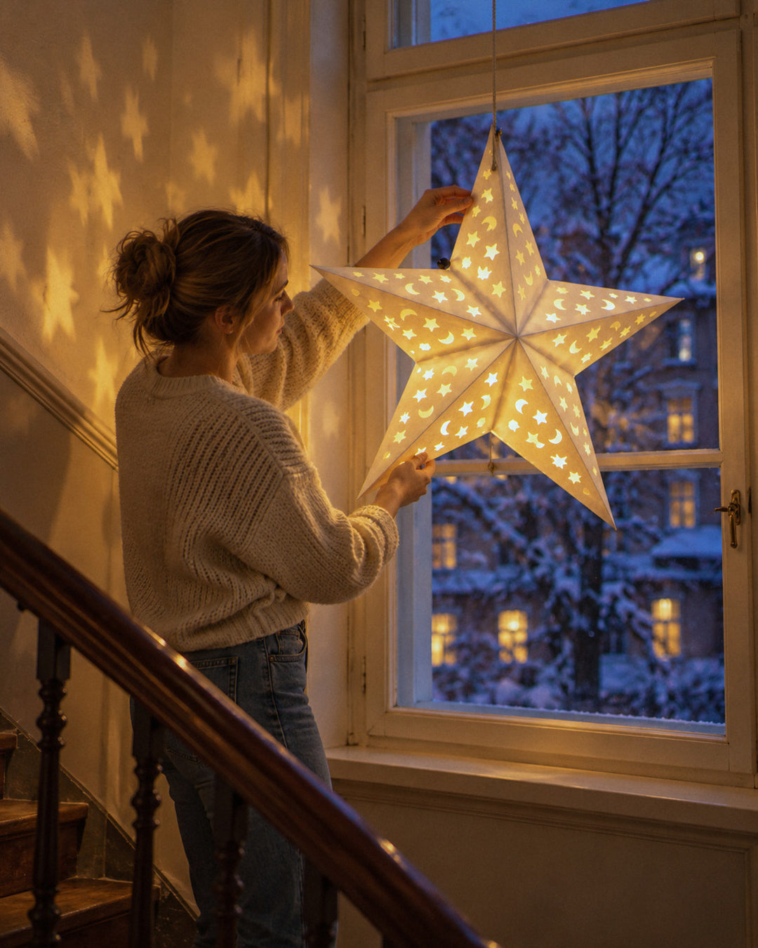 Sternenfenster im Treppenhaus