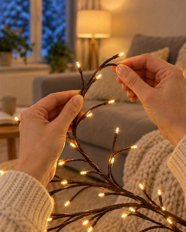 Lichter-Tannenbaum zum Biegen: Nahaufnahme